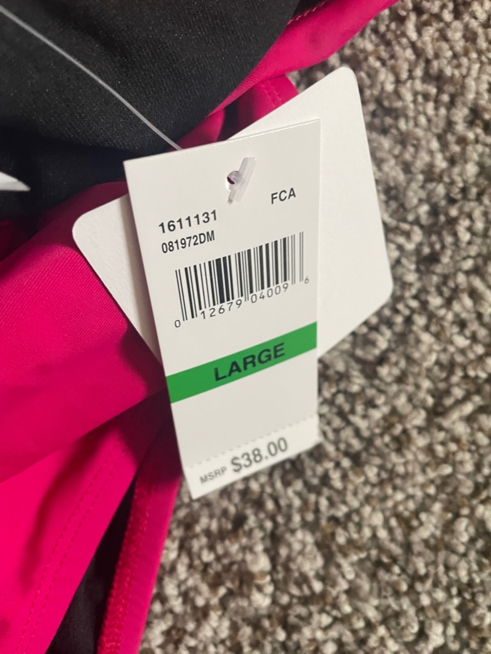 Fuchsia One-Piece Swimsuit with Waist Tie - Picture 9 of 10